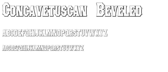 ConcaveTuscan Beveled font